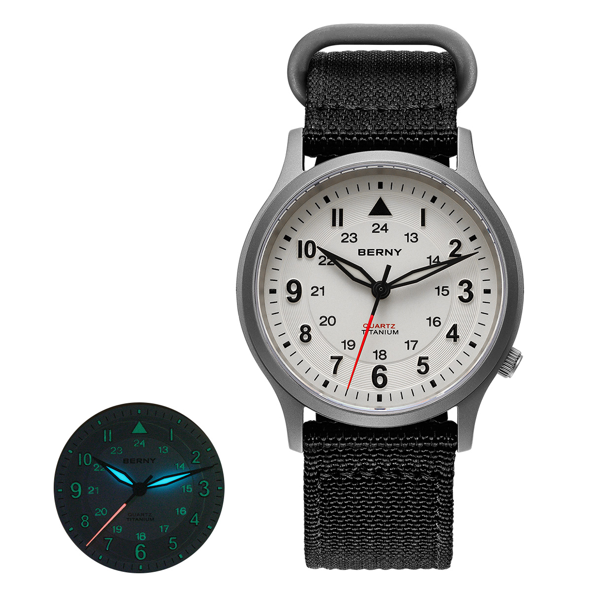 Field Watch Military - BERNY Titanium Watches for Men Classic