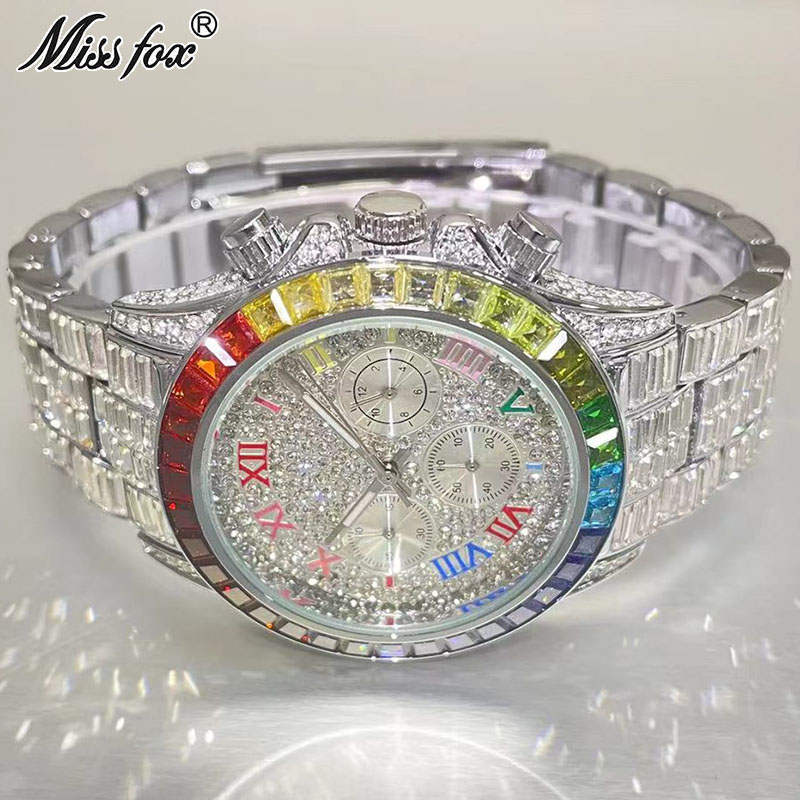 Luxury Watch Life - MISSFOX Luxury Iced Watch For Men