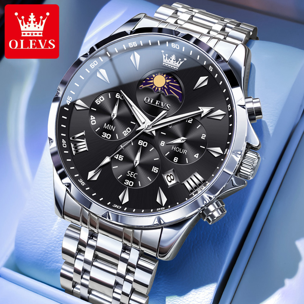 Luxury Watch Life - OLEVS 3653 Brand Moon Phase Calendar
