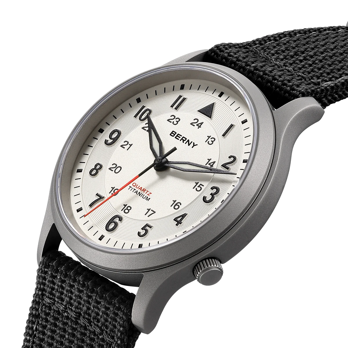 BERNY Titanium Watches for Men - Field Watch Military recension och pris