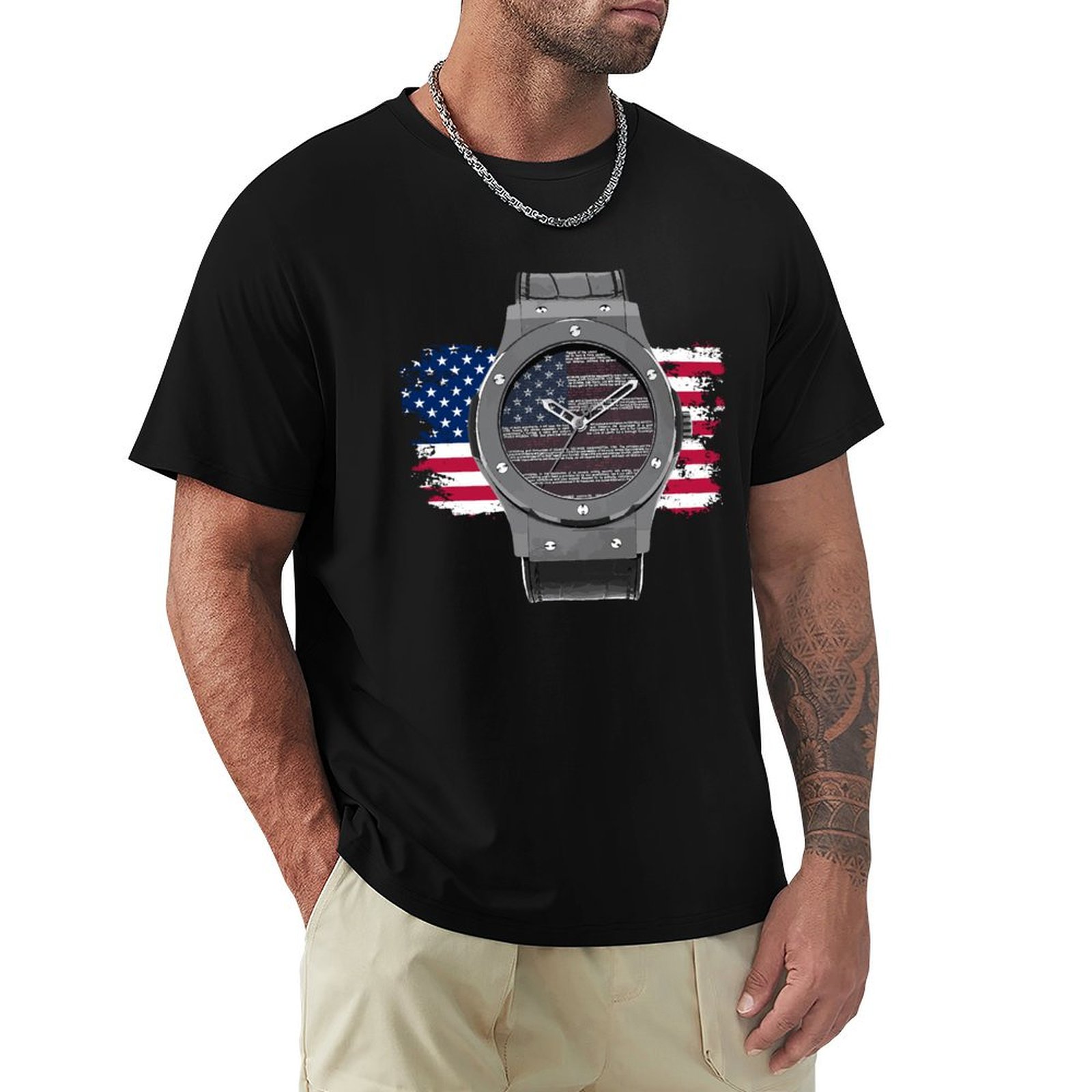 LUXURY WATCH DRAWING T-Shirt H - Luxury Watch Drawing recension och pris