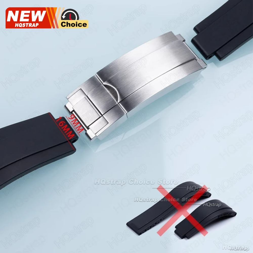 9mmx9mm Folding Buckle for Rol - Luxury Watch Black recension och pris