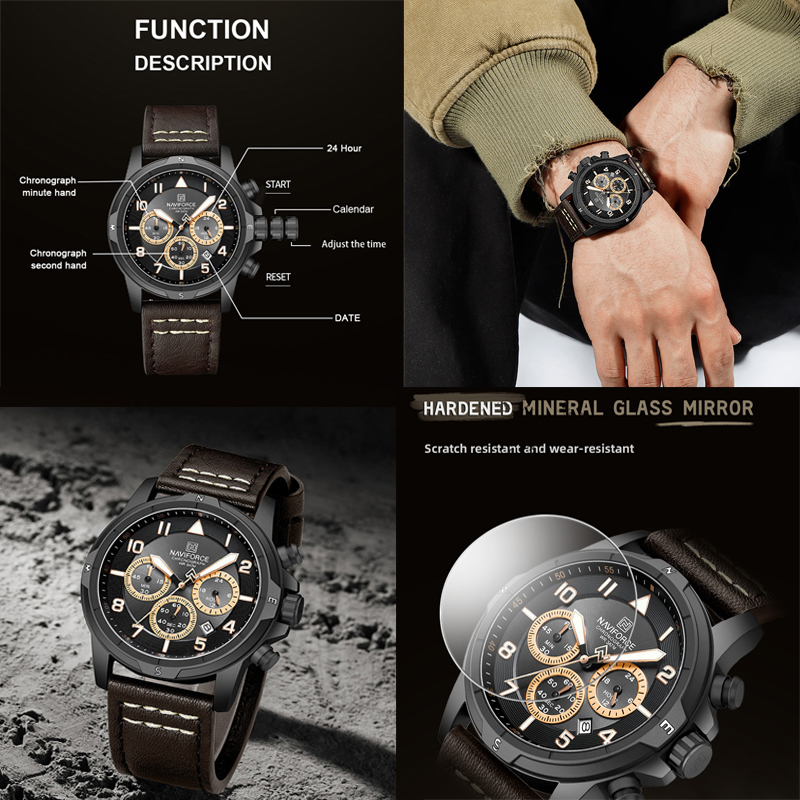 NAVIFORCE Fashion Quartz Chron - Field Watch Military recension och pris