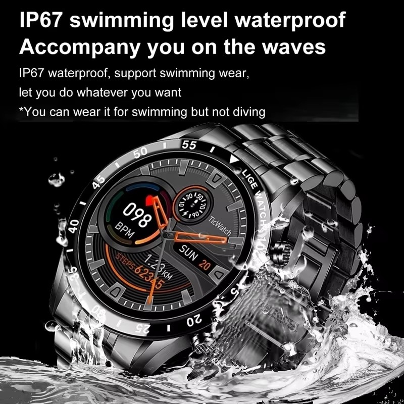 LIGE New Bluetooth Call Smart  - Luxury Watch German recension och pris