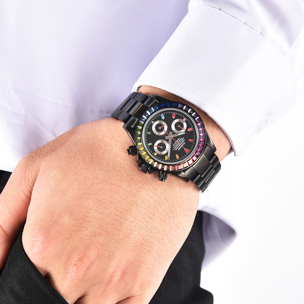 Luxurious 39mm Black Men's Wat - Luxury Watch Black recension och pris
