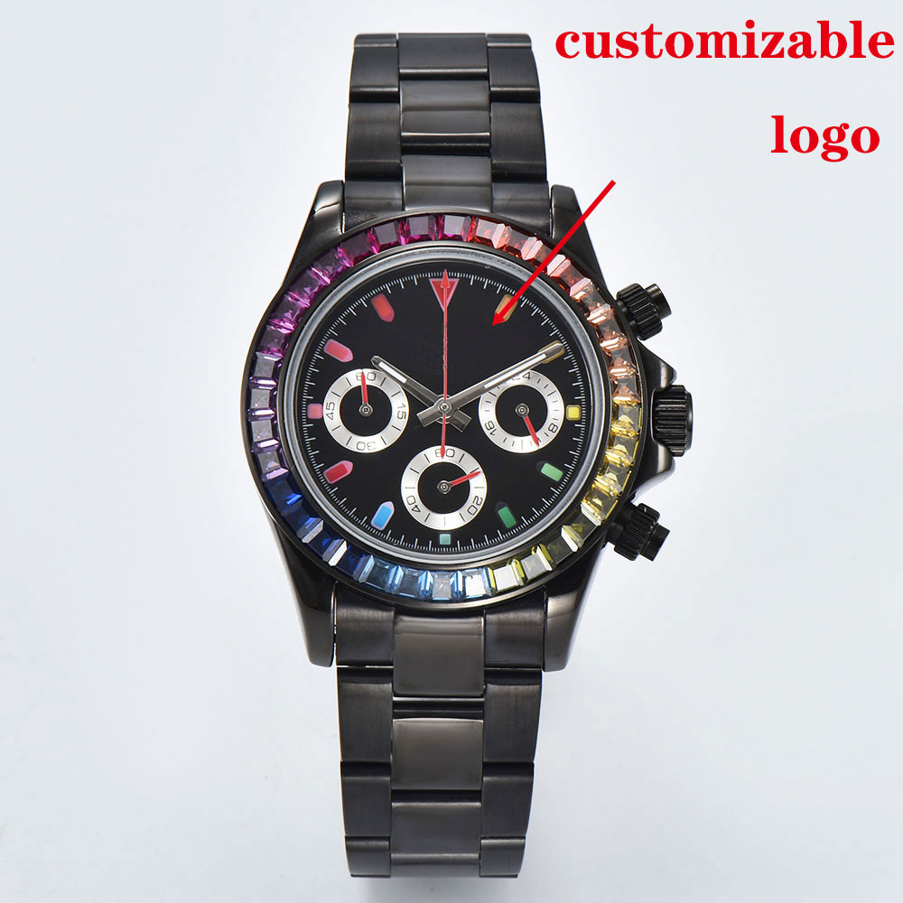 Luxurious 39mm Black Men's Wat - Luxury Watch Black recension och pris