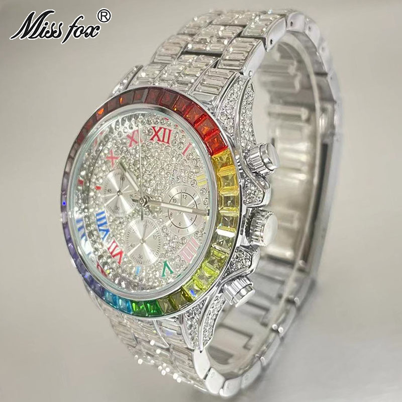 MISSFOX Luxury Iced Watch For  - Luxury Watch Life recension och pris