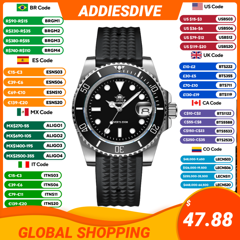 ADDIESDIVE Luxury Stainless St - Luxury Watch Drawing recension och pris