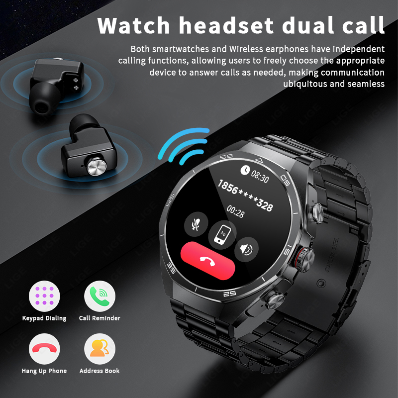 NEW For Android TWS Music Earb - Luxury Watch German recension och pris