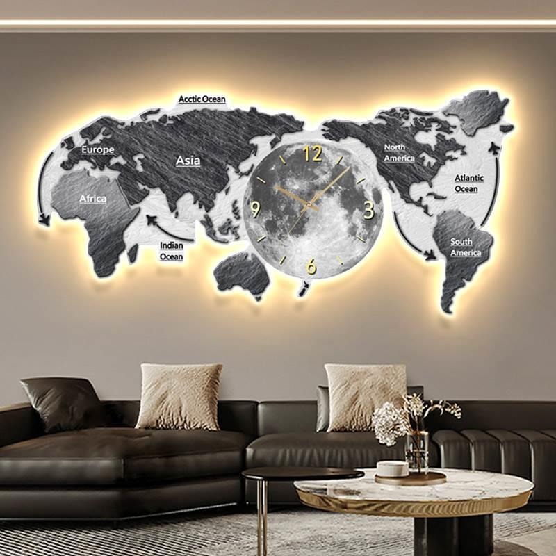 World Map Glowing Wall Clock L - Luxury Watch House recension och pris