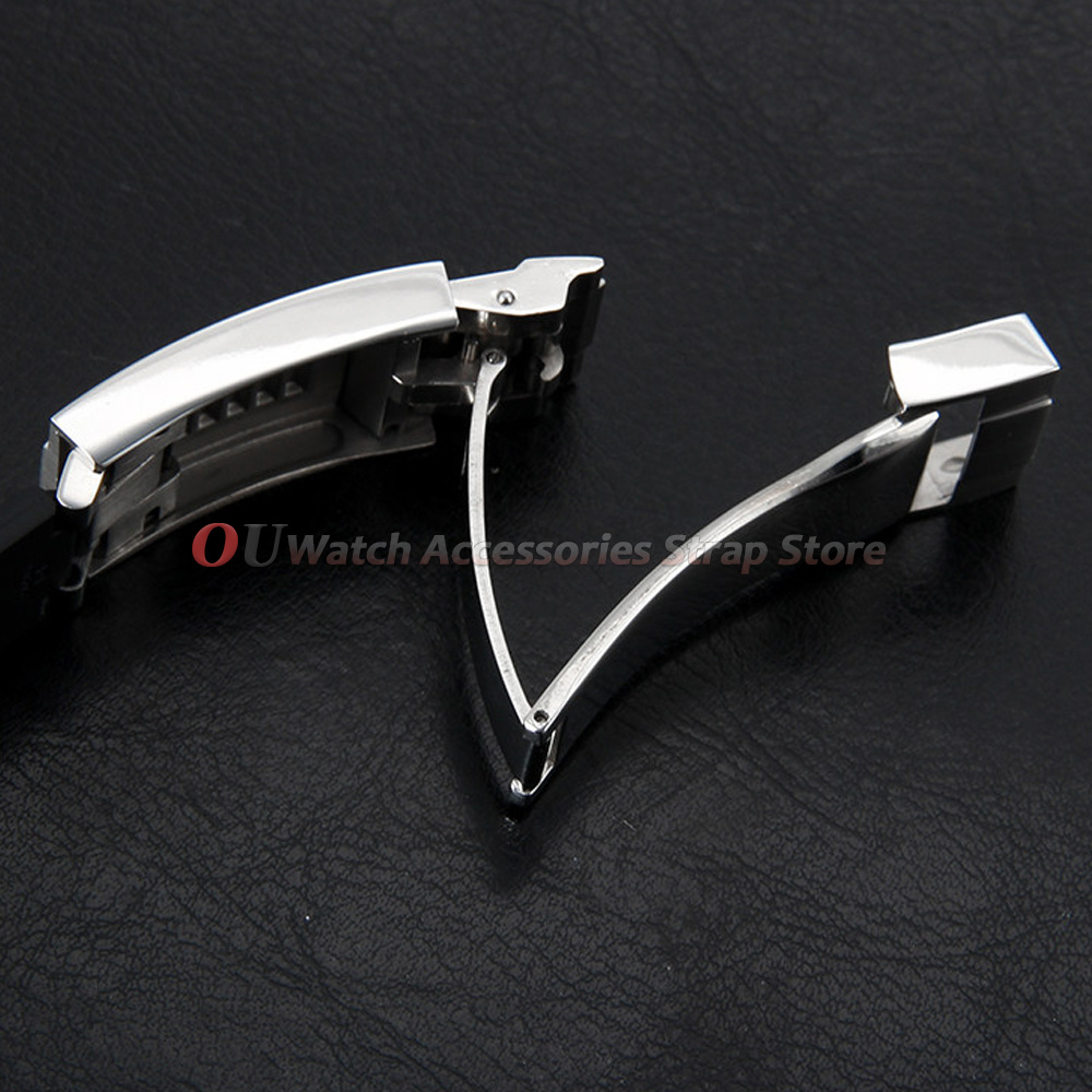 9mmx16mm Stainless Steel Deplo - Luxury Watch Black recension och pris